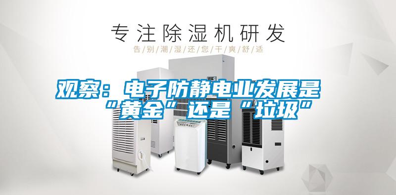 觀察:電子防靜電業(yè)發(fā)展是“黃金”還是“垃圾”