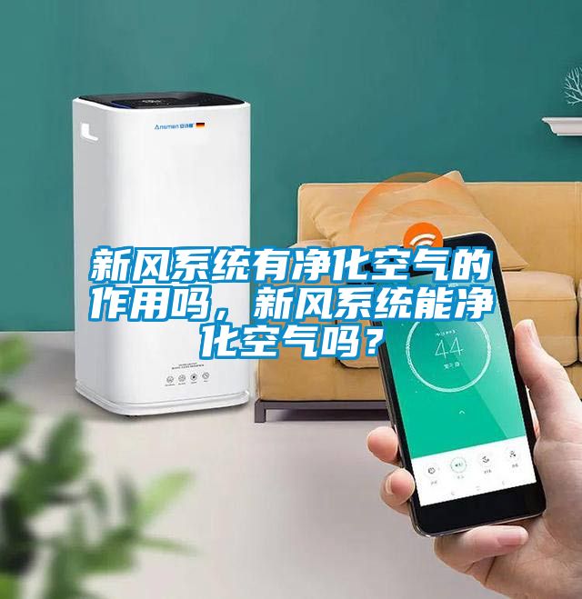 新風系統有凈化空氣的作用嗎，新風系統能凈化空氣嗎？