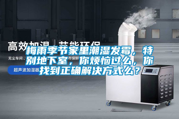 梅雨季節家里潮濕發霉，特別地下室，你煩惱過么，你找到正確解決方式么？
