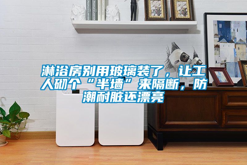 淋浴房別用玻璃裝了，讓工人砌個“半墻”來隔斷，防潮耐臟還漂亮